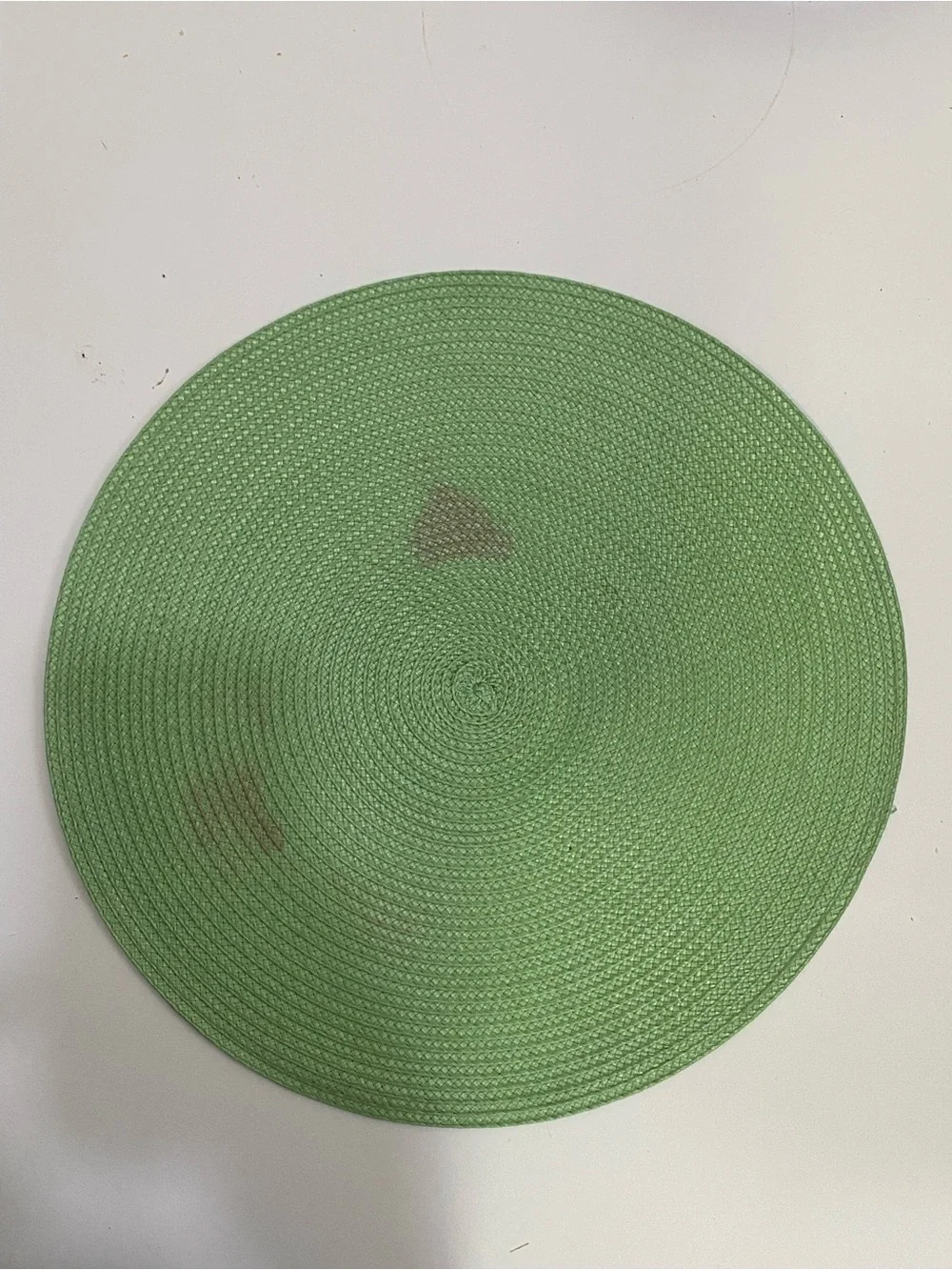 Round Green Braided Placemats - Set of 6